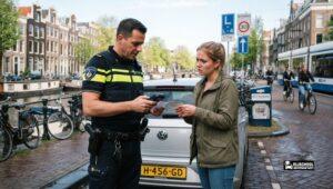 Boete zonder geldig rijbewijs tijdens politiecontrole in Nederland